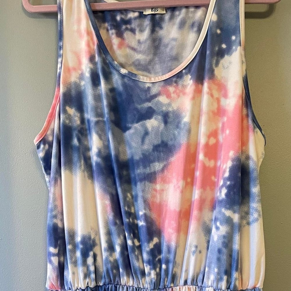 Blue & Pink Tie Dye Romper